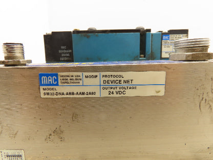 MAC SM32 MAConnect 10-Station Serial Manifold DeviceNet 92B Solenoid Valves 24V