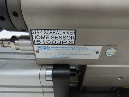 Weber Pneumatic Automatic Feed Screwdriving System 60mm Stroke Screwdriver