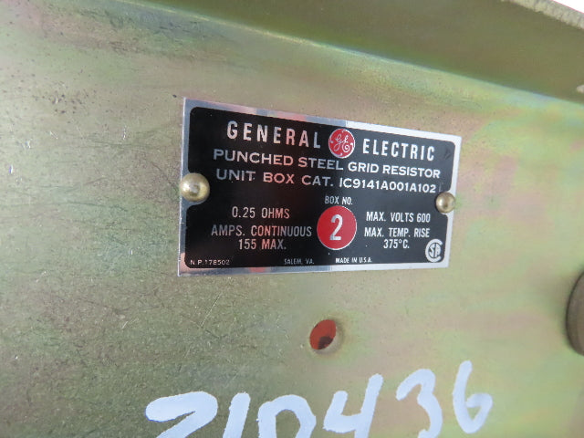 General Electric IC9141A001A102 GE Braking Resistor 13-Taps 600V 155A .25 OHMS