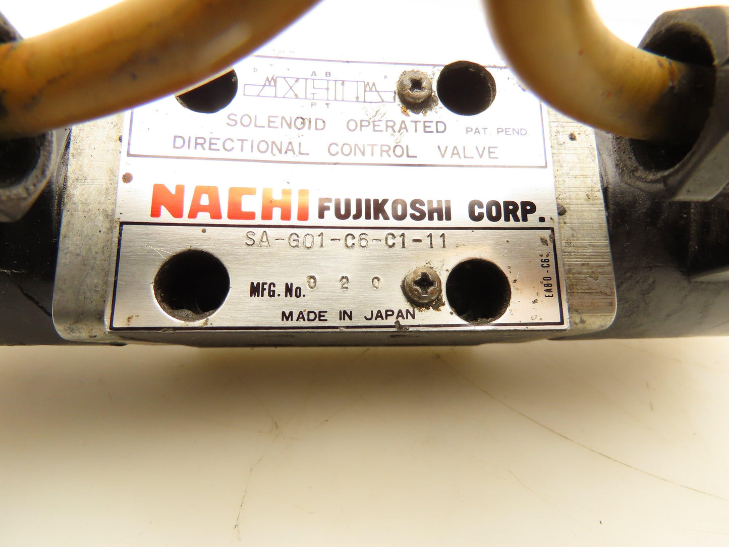 Nachi SA-G01-C6-C1-11 Hydraulic Directional Solenoid Valve 110V 1.9A