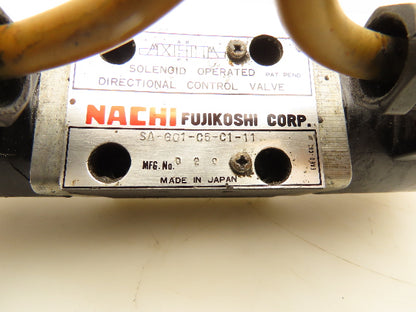 Nachi SA-G01-C6-C1-11 Hydraulic Directional Solenoid Valve 110V 1.9A