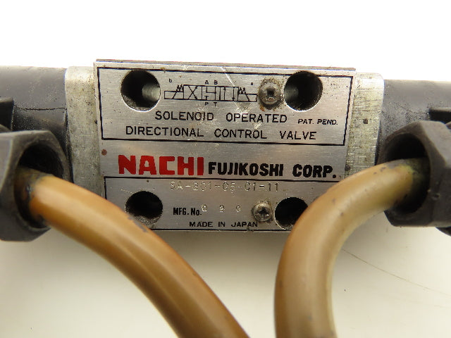 Nachi SA-G01-C6-C1-11 Hydraulic Directional Solenoid Valve 110V 1.9A