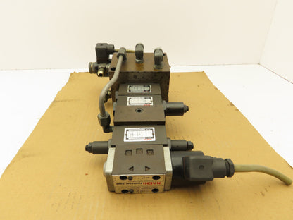 Nachi SA-G01-H5-C1-11 Directional Solenoid Modular Flow Control Valve Stack 110V