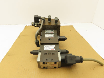 Nachi SA-G01-H5-C1-11 Directional Solenoid Modular Flow Control Valve Stack 110V