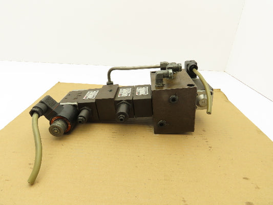 Nachi SA-G01-H5-C1-11 Directional Solenoid Modular Flow Control Valve Stack 110V