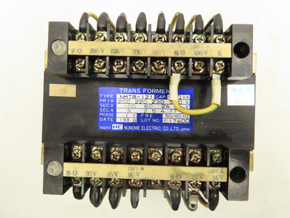 Nunome Electric NMTR-121 Industrial Transformer 550VA PRI 240V SEC 100V 1PH