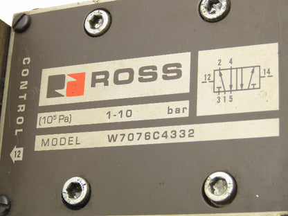 Ross W7076C4332 Pneumatic Directional 5/2 Double Solenoid Valve 24VDC
