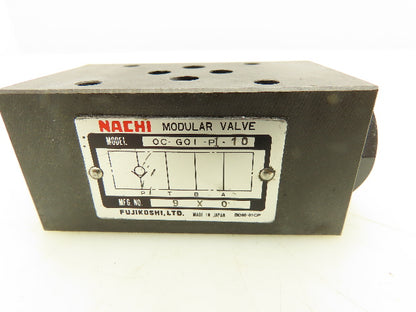 Nachi OC-G01-P1-10 Hydraulic Modular Check Valve
