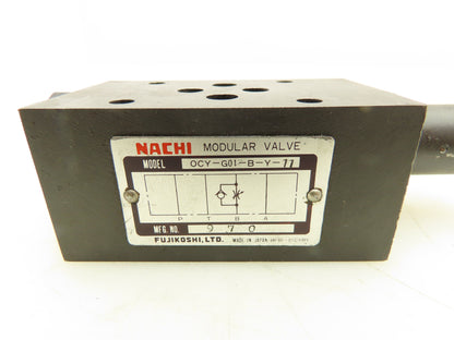 Nachi OCY-G01-B-Y-11 Hydraulic Modular Check Valve