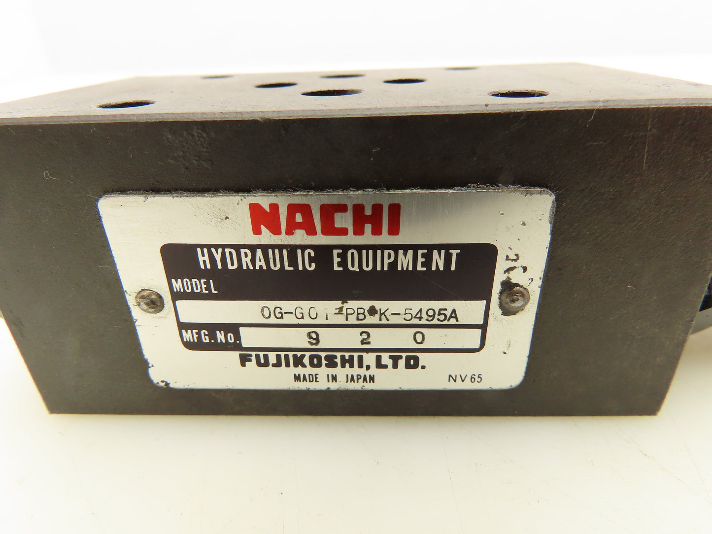 Nachi OG-G01-PB-K-5495A Hydraulic Modular Check Valve