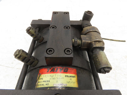 Taiyo 3-Stage Pneumatic Air Cylinder 140mm Bore 9mm Stroke 70 PSI