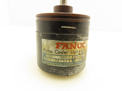 Fanuc A860-0301-T002 Pulse Coder Unit 2500 Pulse/Rev 3/8" Shaft