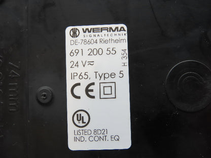 Werma 69120055 Tower Light Assembly Flat Sign 24VAC/DC LED Red Yellow Green