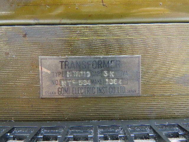 GOMI Electric MTR119 Industrial Transformer 3KVA 200/240V