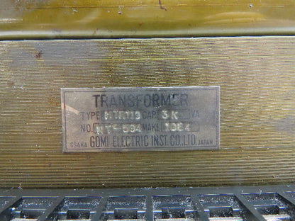 GOMI Electric MTR119 Industrial Transformer 3KVA 200/240V