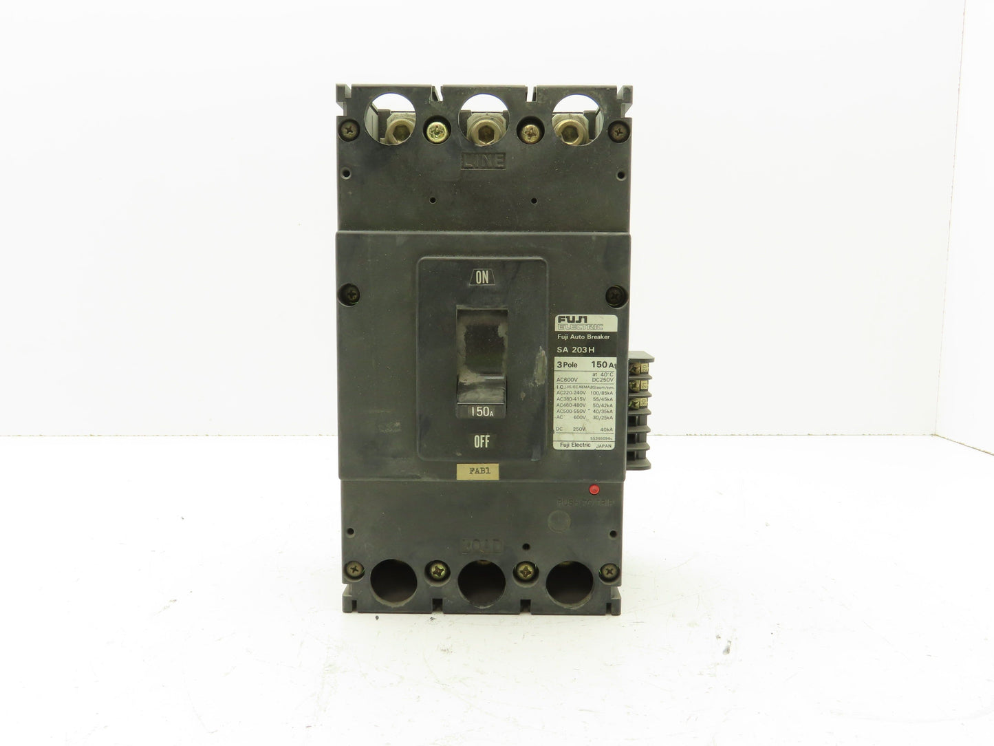 Fuji Electric SA203H Auto Circuit Breaker 150A 3 Pole 600V