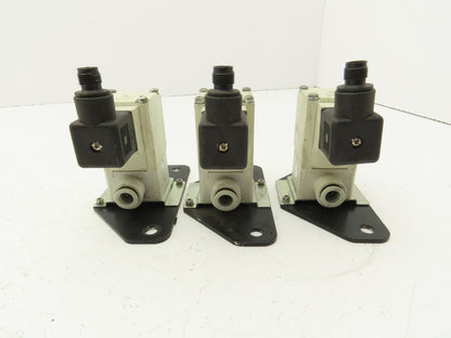 SMC VX230HZ3A 2-Way Solenoid Valve NC 24VDC 3/8" Push Connect  Lot of 3