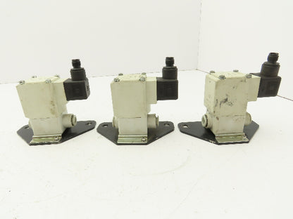 SMC VX230HZ3A 2-Way Solenoid Valve NC 24VDC 3/8" Push Connect  Lot of 3
