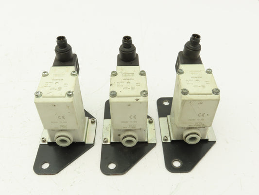 SMC VX230HZ3A 2-Way Solenoid Valve NC 24VDC 3/8" Push Connect  Lot of 3