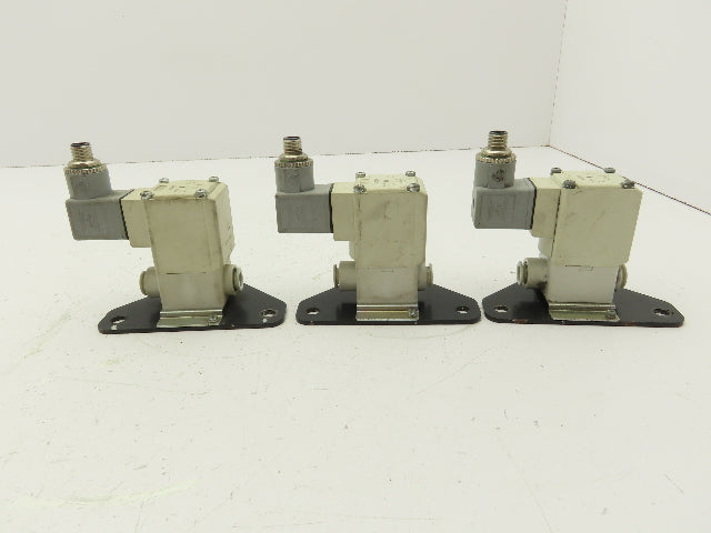 SMC VX230HZ3A 2-Way Solenoid Valve NC 24VDC 3/8" Push Connect  Lot of 3