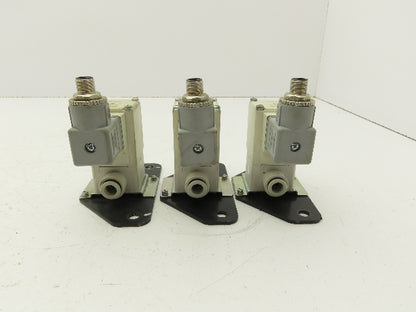 SMC VX230HZ3A 2-Way Solenoid Valve NC 24VDC 3/8" Push Connect  Lot of 3