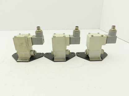 SMC VX230HZ3A 2-Way Solenoid Valve NC 24VDC 3/8" Push Connect  Lot of 3
