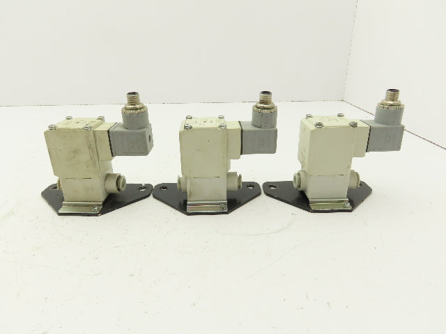 SMC VX230HZ3A 2-Way Solenoid Valve NC 24VDC 3/8" Push Connect  Lot of 3