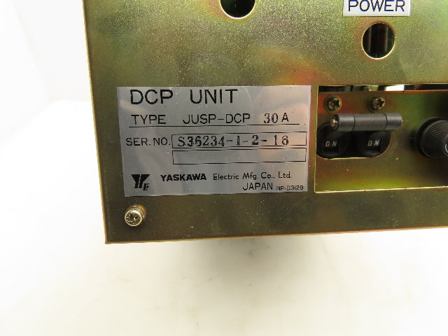 Yaskawa JUSP-DCP 30A Power Supply DCP Unit 30A 230V