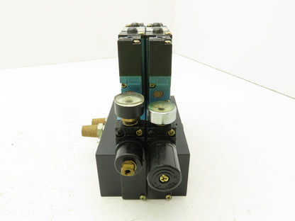 MAC 92B-BAB-CJA-DM-DJAP-1DG  2-Station Solenoid Valve Manifold 120V 92 Series