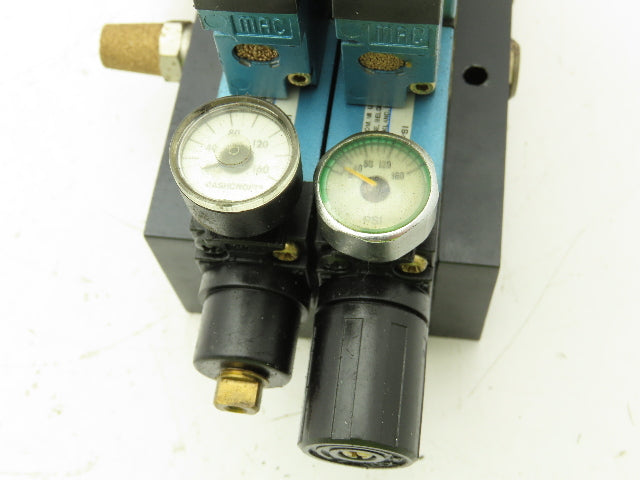 MAC 92B-BAB-CJA-DM-DJAP-1DG  2-Station Solenoid Valve Manifold 120V 92 Series