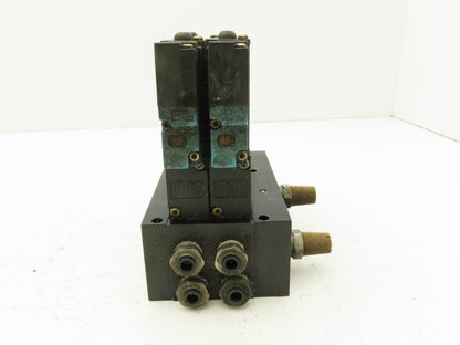 MAC 92B-BAB-CJA-DM-DJAP-1DG  2-Station Solenoid Valve Manifold 120V 92 Series