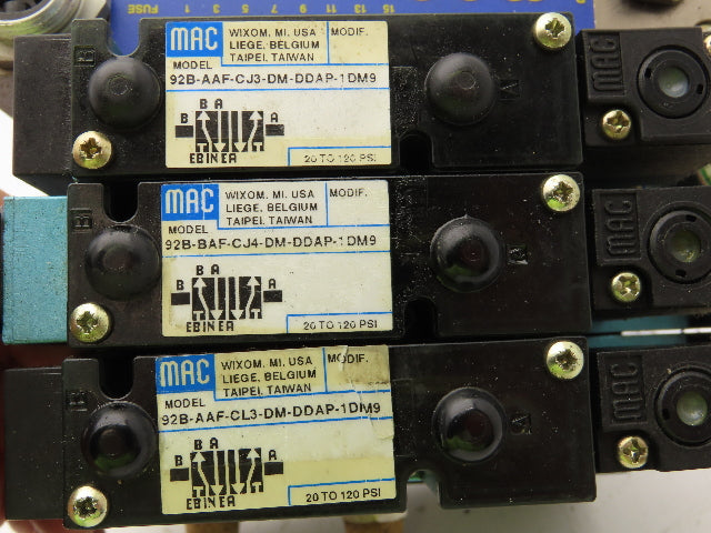 MAC SM32 MAConnect 3-Station Solenoid Valve Serial Manifold DeviceNet 24VDC 92B