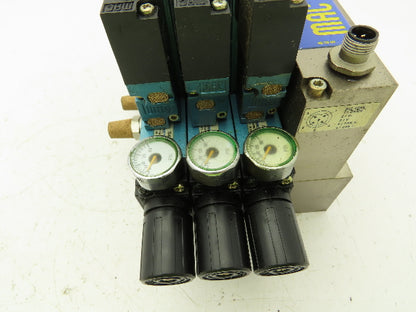 MAC SM32 MAConnect 3-Station Solenoid Valve Serial Manifold DeviceNet 24VDC 92B