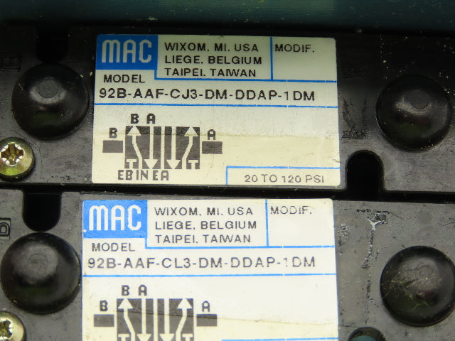 MAC SM32 MAConnect 4-Station Solenoid Valve Serial Manifold DeviceNet 24VDC 92B
