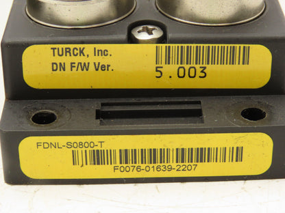 Turck FDNL-S0800-T Bus Stop DeviceNet Remote I/O Module 8-Inputs 24VDC Lot of 2