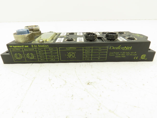 Turck FDNL-S0800-T Bus Stop DeviceNet Remote I/O Module 8-Inputs 24VDC Lot of 2