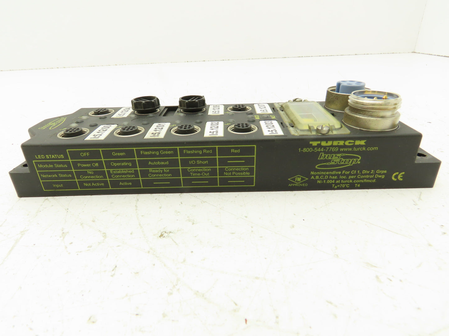 Turck FDNL-S0800-T Bus Stop DeviceNet Remote I/O Module 8-Inputs 24VDC Lot of 2