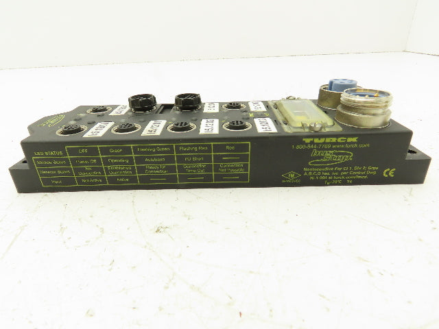 Turck FDNL-S0800-T Bus Stop DeviceNet Remote I/O Module 8-Inputs 24VDC Lot of 2