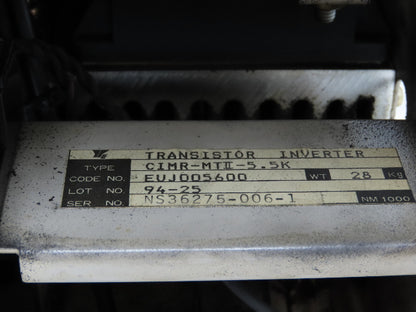 Yaskawa CIMR-MTII-5.5K Transistor Invertor AC Spindle Drive For CNC Machine