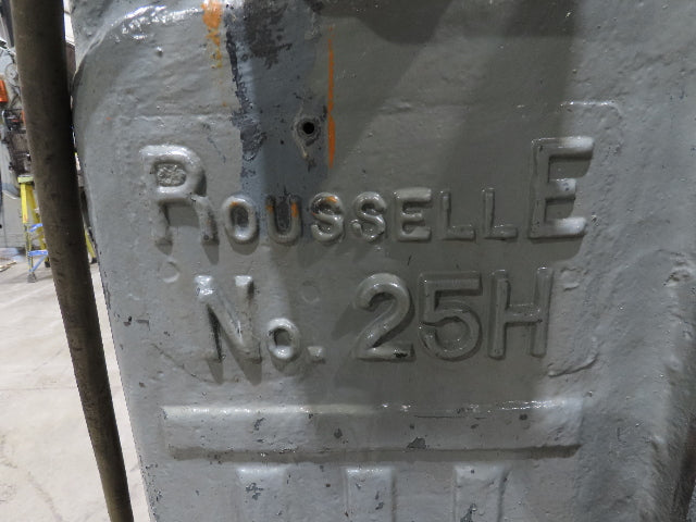 Rousselle No 25H Ton Mechanical Horn Punch Press 2" Stroke 6.5" Throat 3 Hp 3Ph