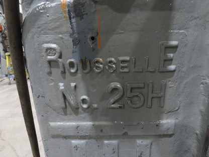 Rousselle No 25H Ton Mechanical Horn Punch Press 2" Stroke 6.5" Throat 3 Hp 3Ph