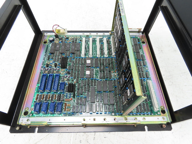 Yaskawa JANCD-MB21 PLC Mother Circuit Board Chassis Unit w/Card Board JANCD-MM20