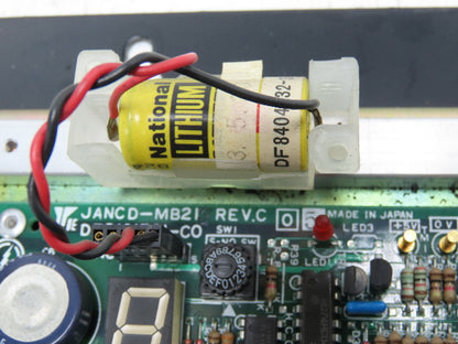 Yaskawa JANCD-MB21 PLC Mother Circuit Board Chassis Unit w/Card Board JANCD-MM20