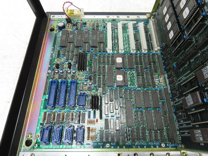 Yaskawa JANCD-MB21 PLC Mother Circuit Board Chassis Unit w/Card Board JANCD-MM20