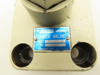 Tokimec Vickers C5G-815-JA Hydraulic Directional Flow Control Check Valve Sz 6