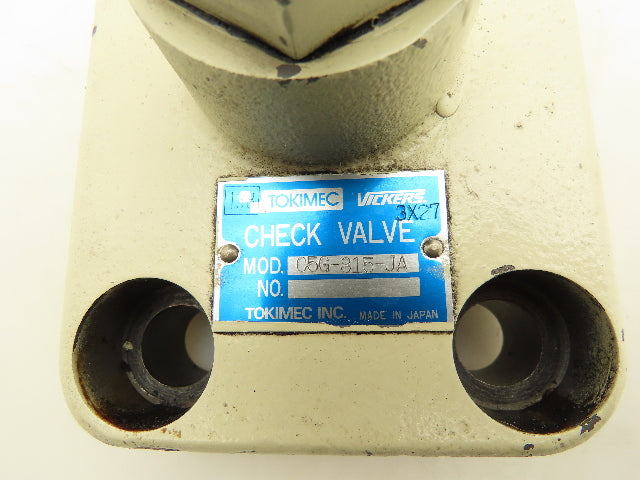 Tokimec Vickers C5G-815-JA Hydraulic Directional Flow Control Check Valve Sz 6
