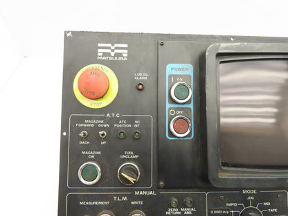 Matsuura EN4-00443A Control Panel 8.5" Monitor CNC Milling Machine MC-500V2