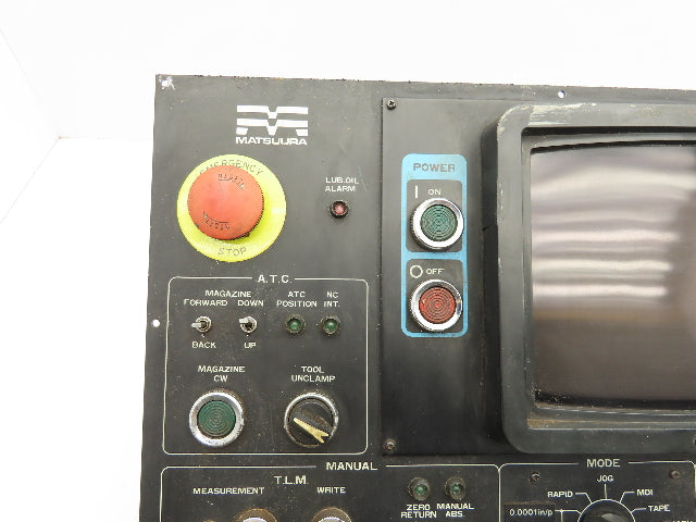 Matsuura EN4-00443A Control Panel 8.5" Monitor CNC Milling Machine MC-500V2