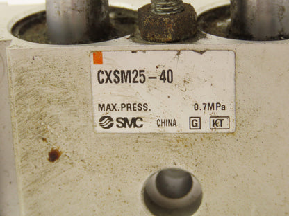 SMC CXSM25-40 Pneumatic Cylinder Dual Rod 40mm Stroke 25mm Bore Reed Switches