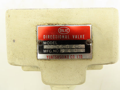 Oilic C2G-06-0.4-20 Hydraulic Directional Flow Control Check Valve Sz 6